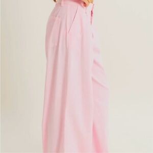 Double Zero Light Pink Wide-Leg Pants